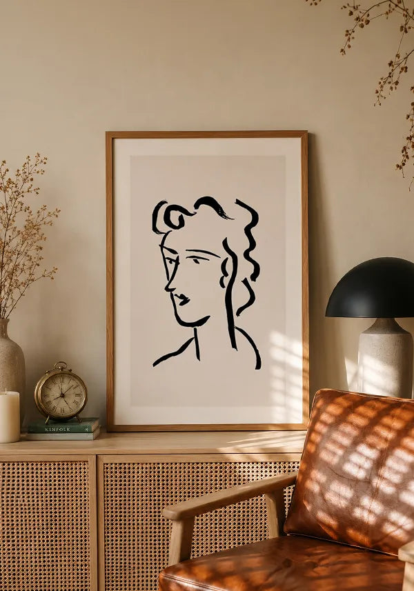 Quadro Matisse Inspired Coleção Faces Femininas IV