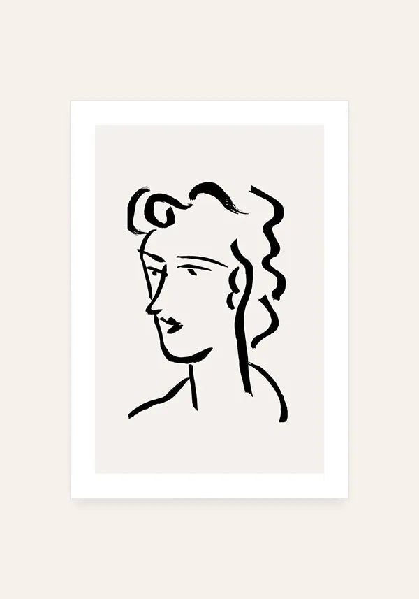 Quadro Matisse Inspired Coleção Faces Femininas IV