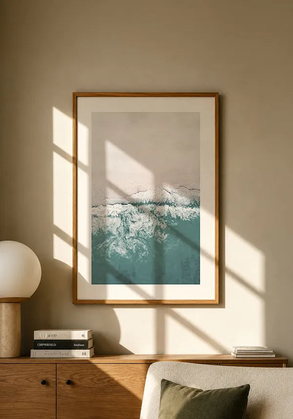 Quadro Ondas na Areia com Borda