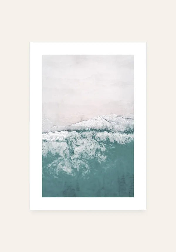 Quadro Ondas na Areia com Borda