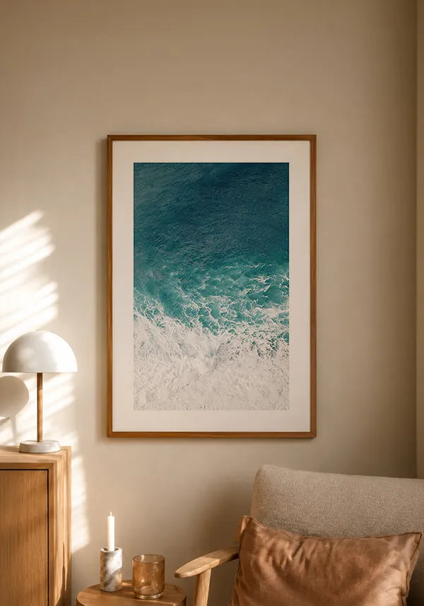 Quadro Ondas do Mar com Borda