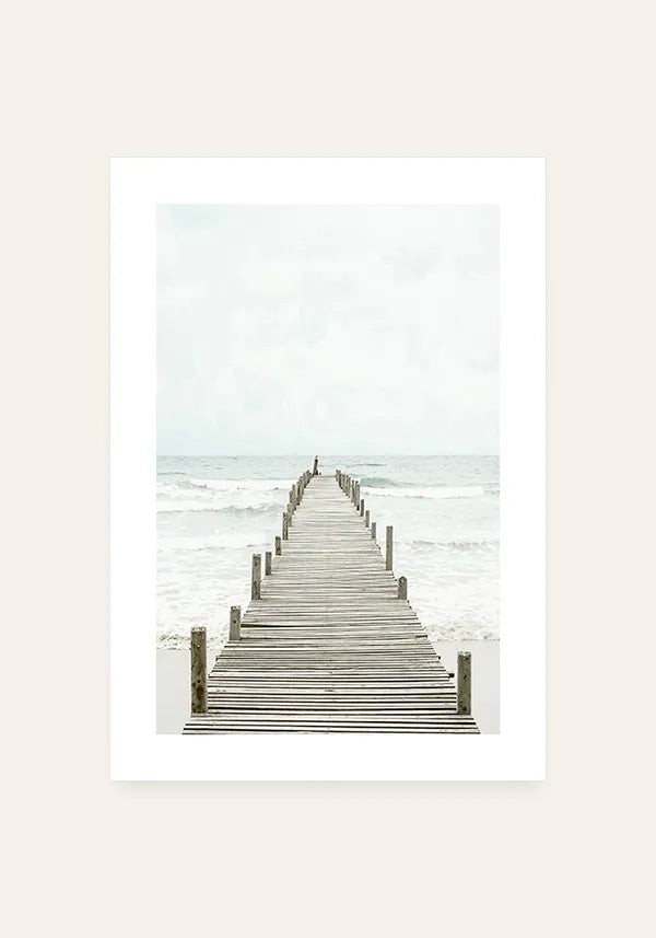 Quadro Píer sobre o Mar com Borda