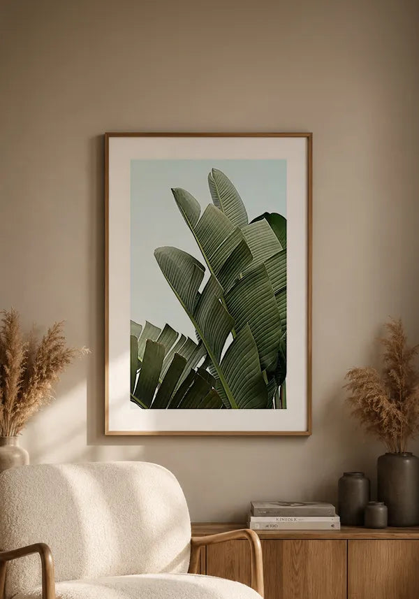 Quadro Folha de Bananeira com Borda