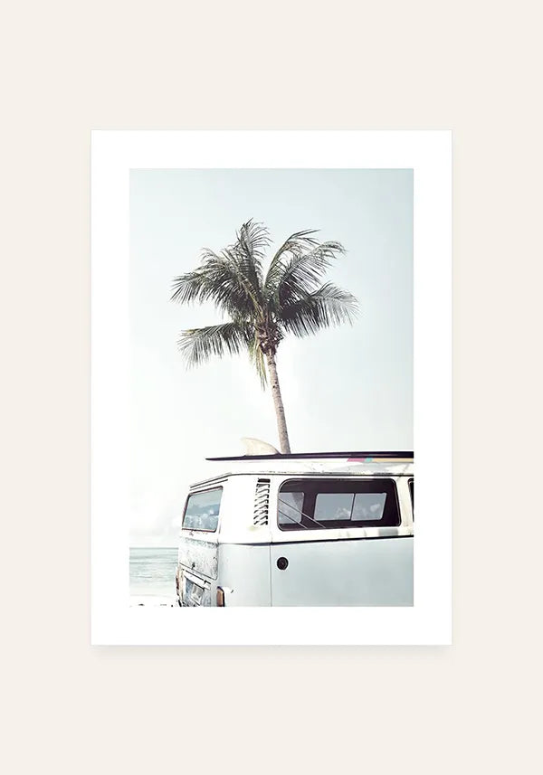 Quadro Kombi e Prancha de Surf com Borda