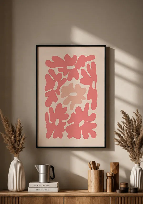 Quadro Matisse Inspired Art Flores em Rosa I