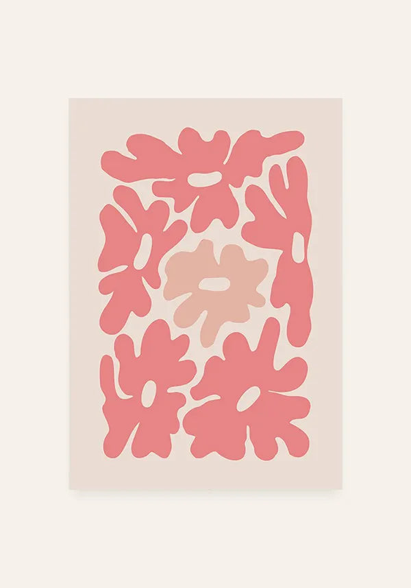 Quadro Matisse Inspired Art Flores em Rosa I