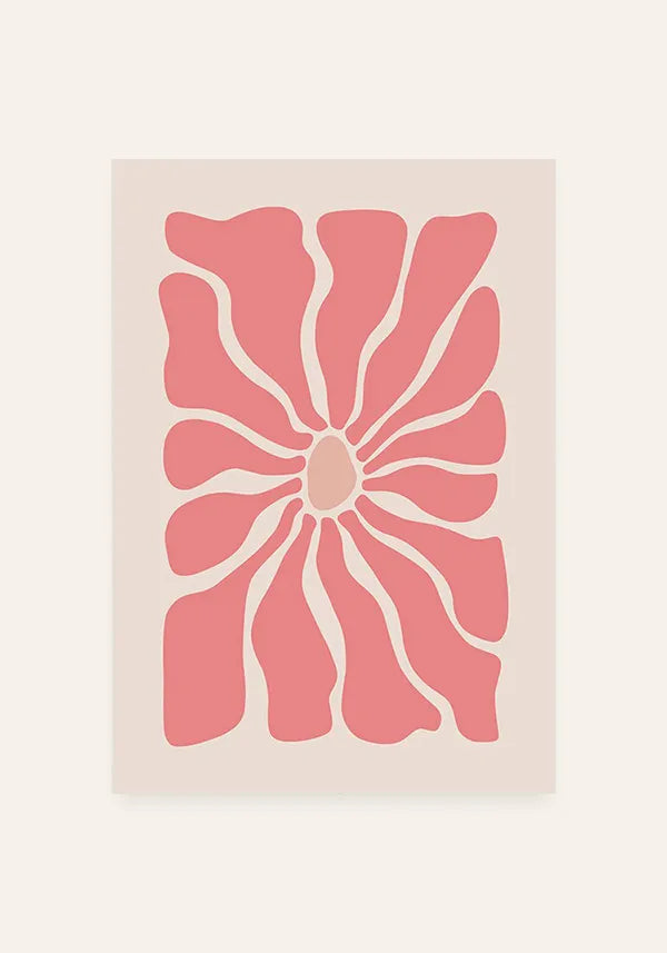 Quadro Matisse Inspired Art Folhas em Rosa II