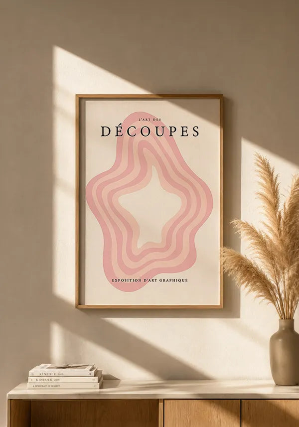 Quadro Matisse Inspired Art Curvas em Rosa