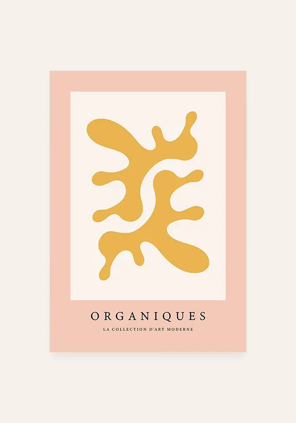 Quadro Matisse Inspired Art Formas Laranja e Rosa II