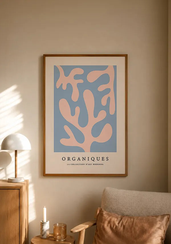 Quadro Matisse Inspired Art Organiques Azul e Rosa I