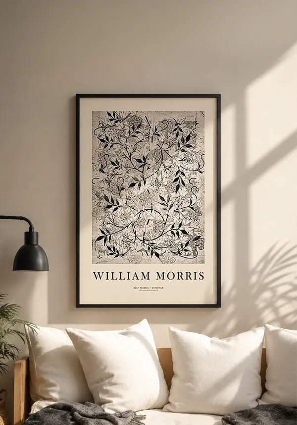 Quadro William Morris Strawberry Thief Black And White