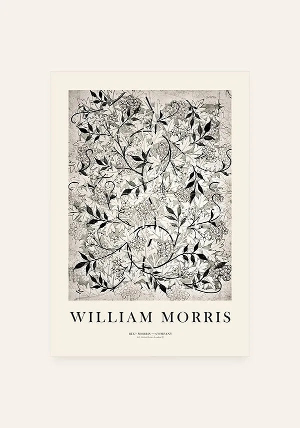 Quadro William Morris Strawberry Thief Black And White