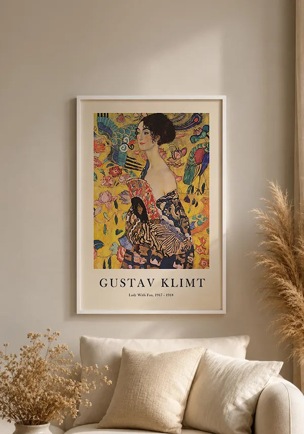 Quadro Gustav Klimt Lady with Fan