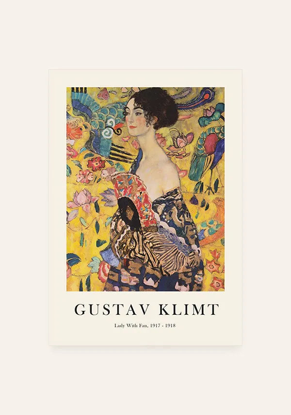 Quadro Gustav Klimt Lady with Fan