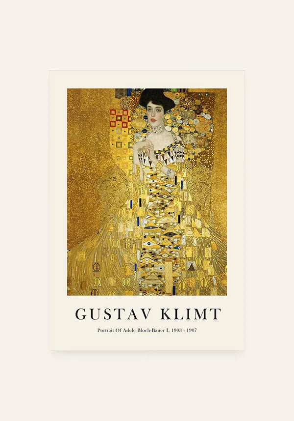 Quadro Gustav Klimt Retrato de Adele Bloch-Bauer I