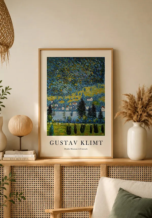 Quadro Gustav Klimt Pendio Montano A Unterach
