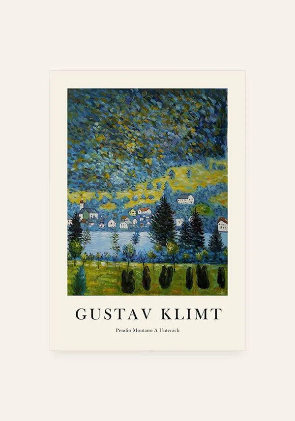 Quadro Gustav Klimt Pendio Montano A Unterach