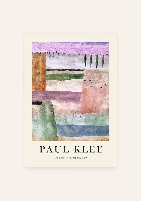 Quadro Paul Klee Landscape with Poplars