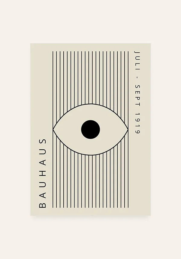 Quadro Bauhaus Olho Abstrato com Listras