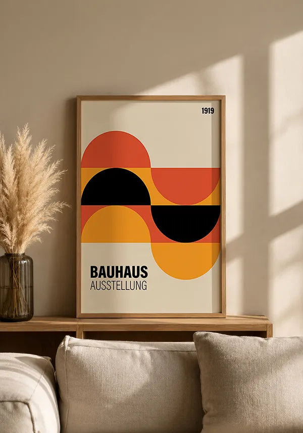 Quadro Bauhaus Ausstellung 1923 - Vermelho e Preto
