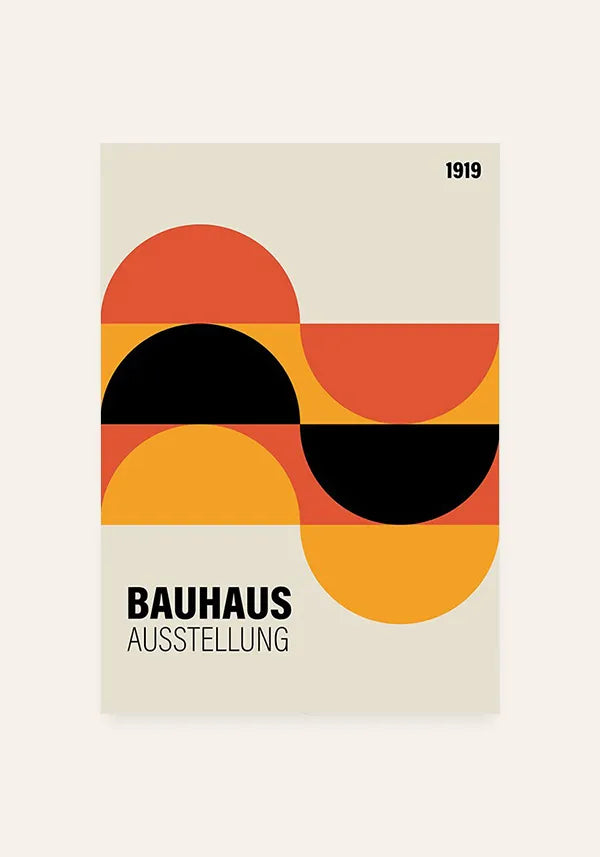 Quadro Bauhaus Ausstellung 1923 - Vermelho e Preto