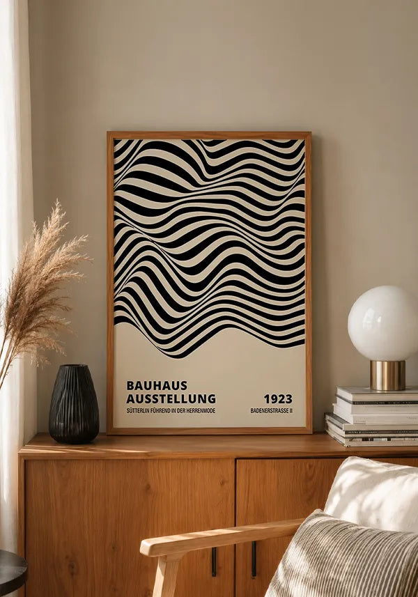 Quadro Bauhaus Exposição 1923 - Ondas Abstratas
