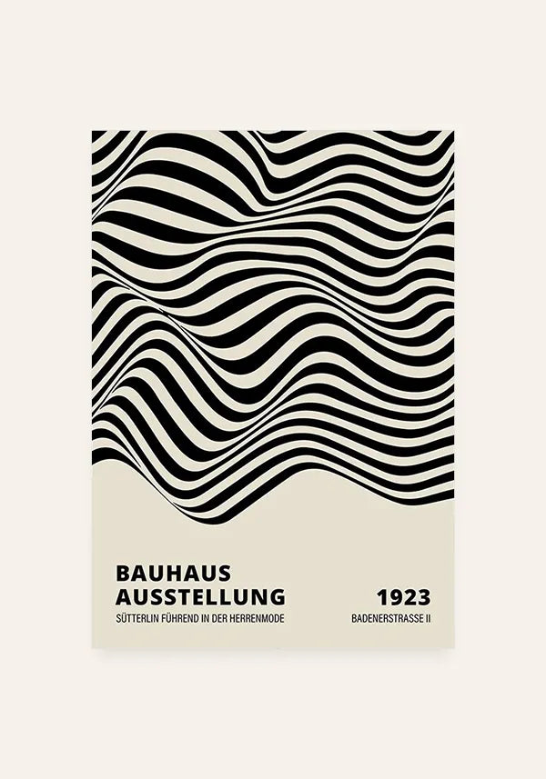 Quadro Bauhaus Exposição 1923 - Ondas Abstratas