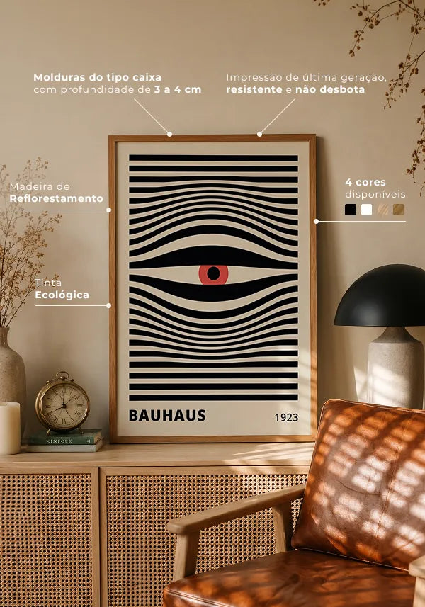 Quadro Bauhaus 1923 - Red Eye no ambiente