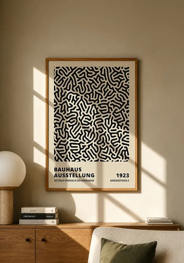 Quadro Bauhaus Ausstellung 1923 - Formas em Preto