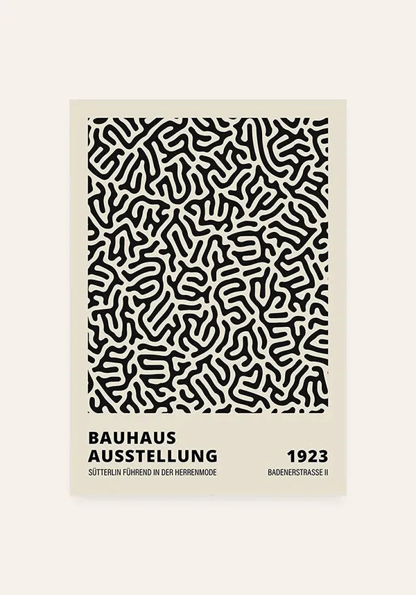 Quadro Bauhaus Ausstellung 1923 - Formas em Preto