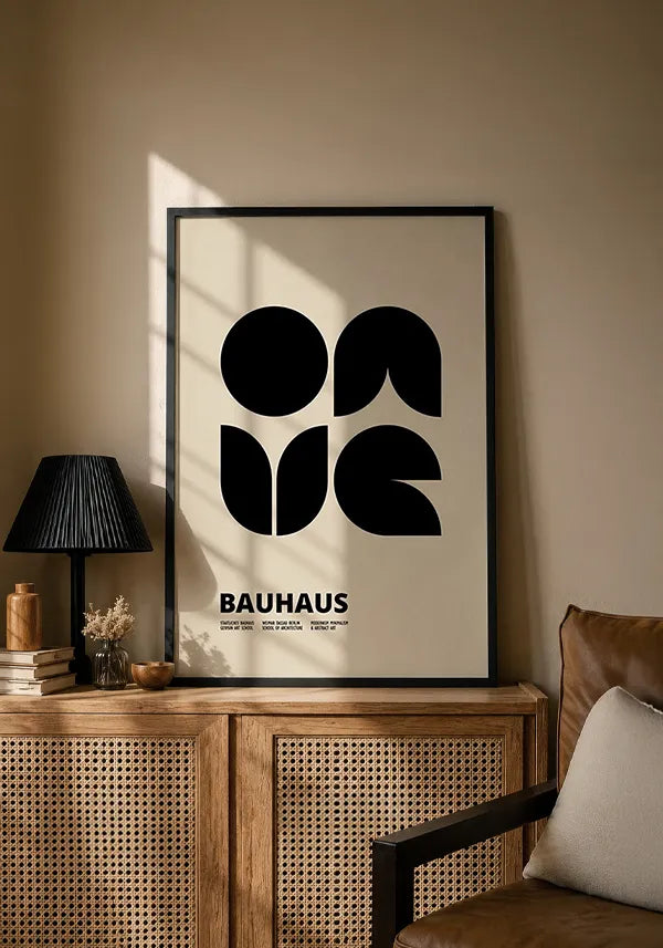 Quadro Bauhaus - Formas Preto e Branco I