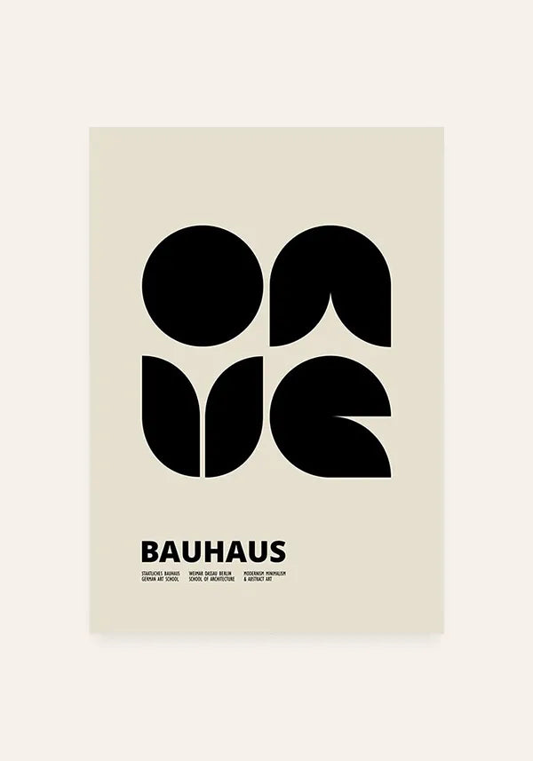 Quadro Bauhaus - Formas Preto e Branco I