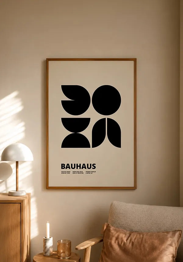 Quadro Bauhaus - Formas Preto e Branco II