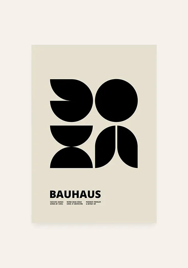 Quadro Bauhaus - Formas Preto e Branco II