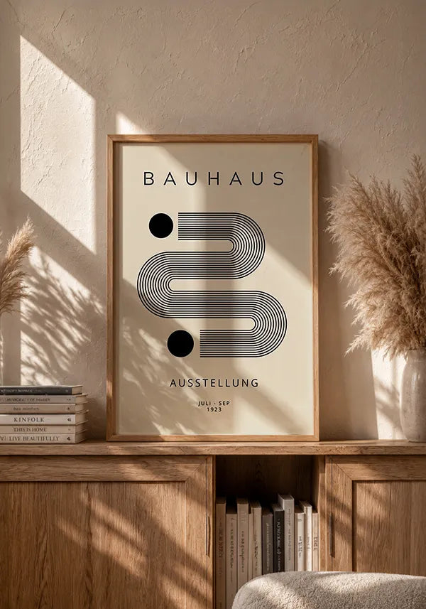 Quadro Bauhaus Minimalista Linhas e Circulos I