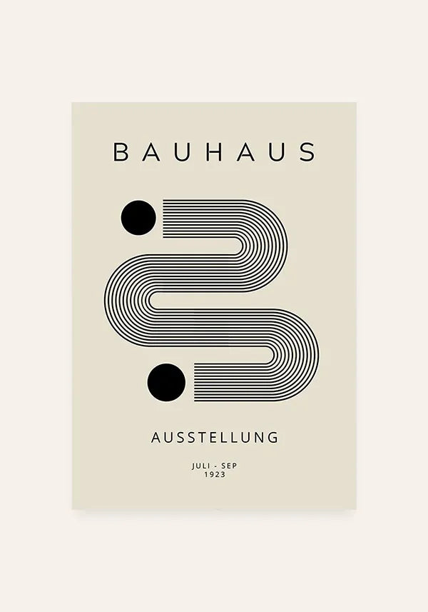 Quadro Bauhaus Minimalista Linhas e Circulos I