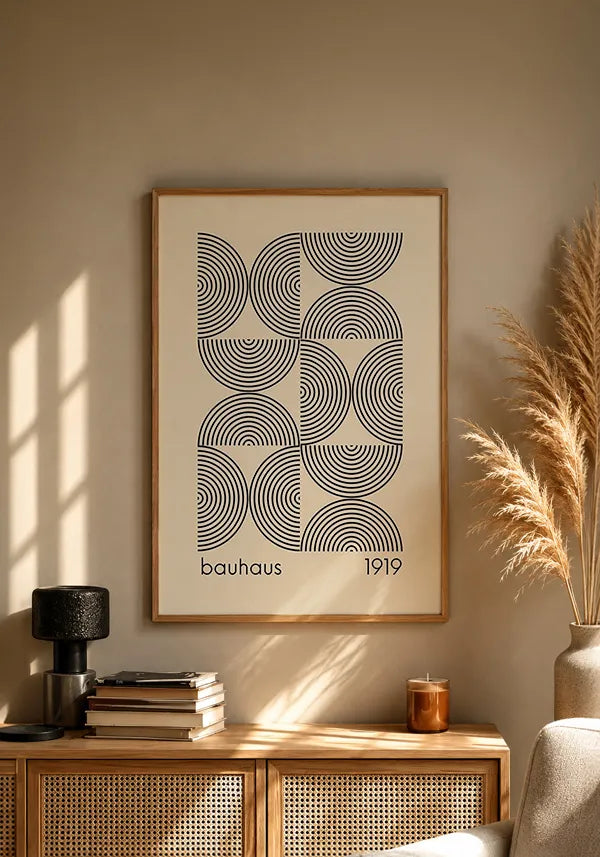 Quadro Bauhaus Linhas Circulares I