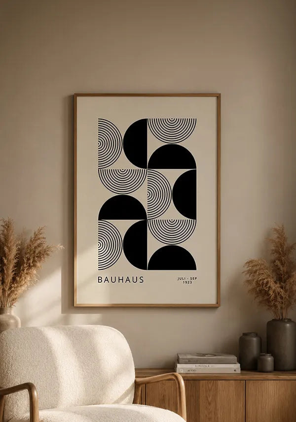 Quadro Bauhaus Linhas Circulares II