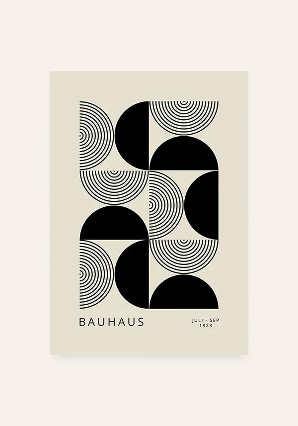 Quadro Bauhaus Linhas Circulares II