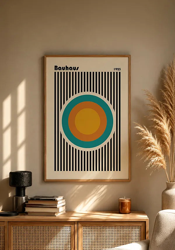 Quadro Bauhaus Circulo Colorido