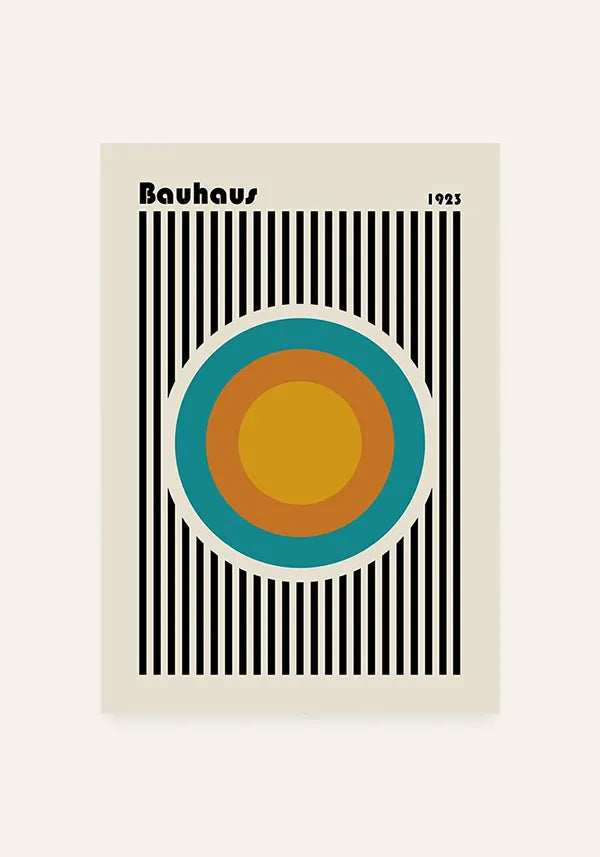 Quadro Bauhaus Circulo Colorido