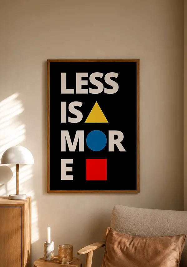 Quadro Bauhaus Less is More Preto