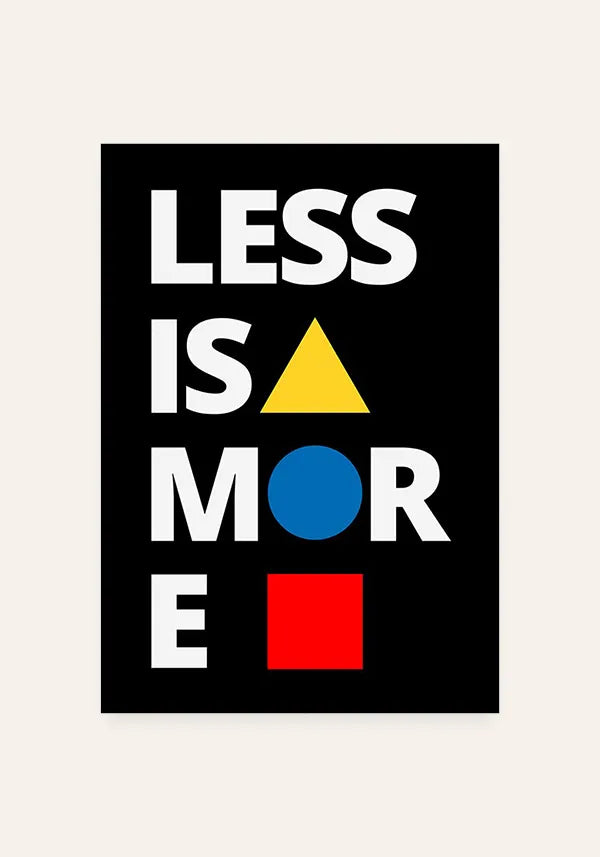 Quadro Bauhaus Less is More Preto
