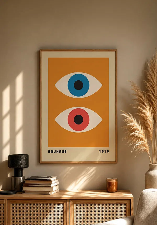 Quadro Bauhaus Orange - Olhos Coloridos I