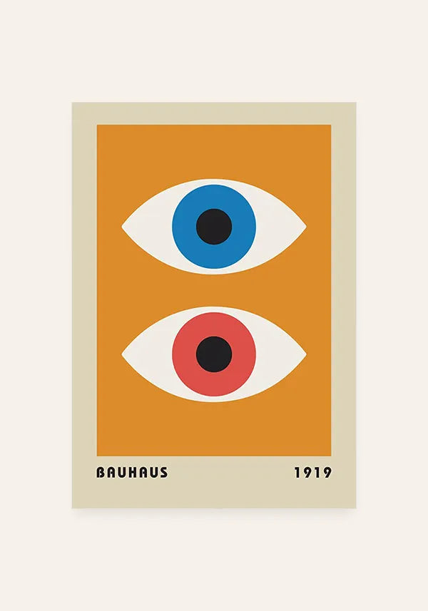 Quadro Bauhaus Orange - Olhos Coloridos I