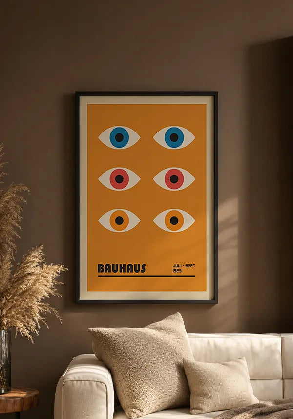 Quadro Bauhaus Orange - Olhos Coloridos II