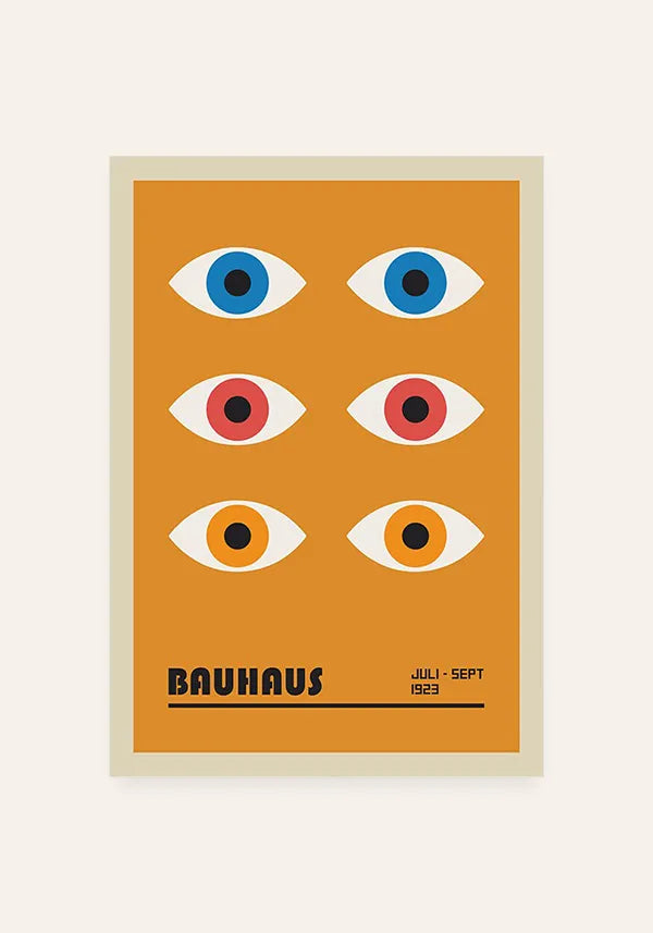 Quadro Bauhaus Orange - Olhos Coloridos II