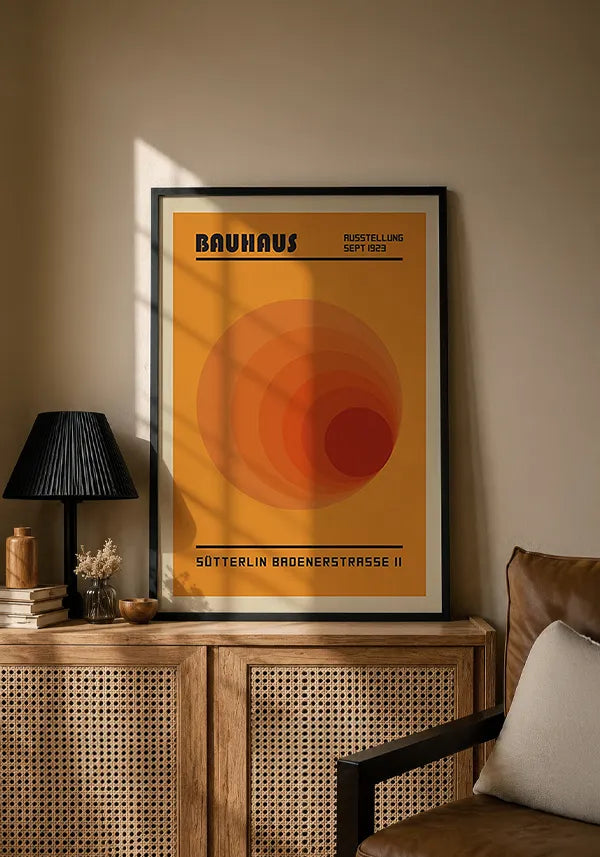 Quadro Bauhaus Círculos em Laranja 1923