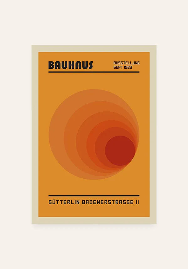 Quadro Bauhaus Círculos em Laranja 1923