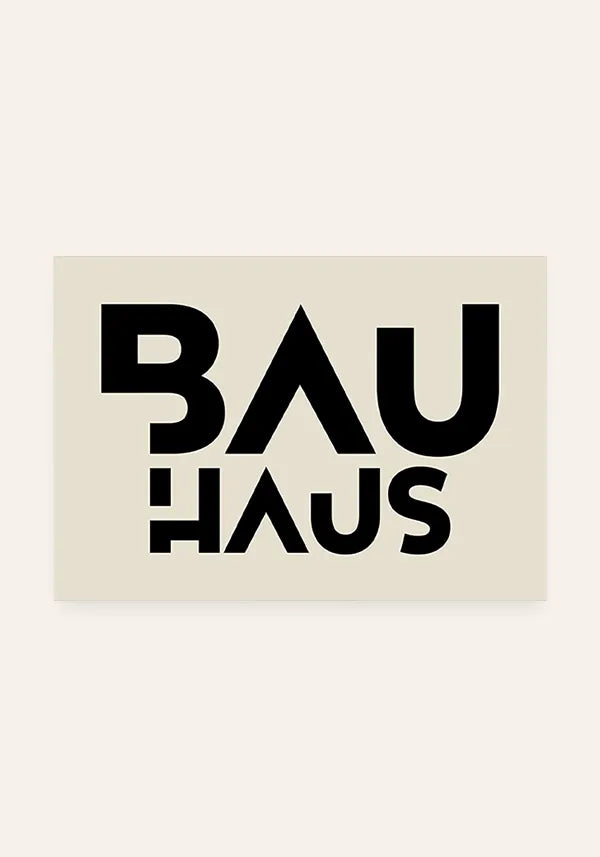 Quadro Bauhaus Tipografia Horizontal